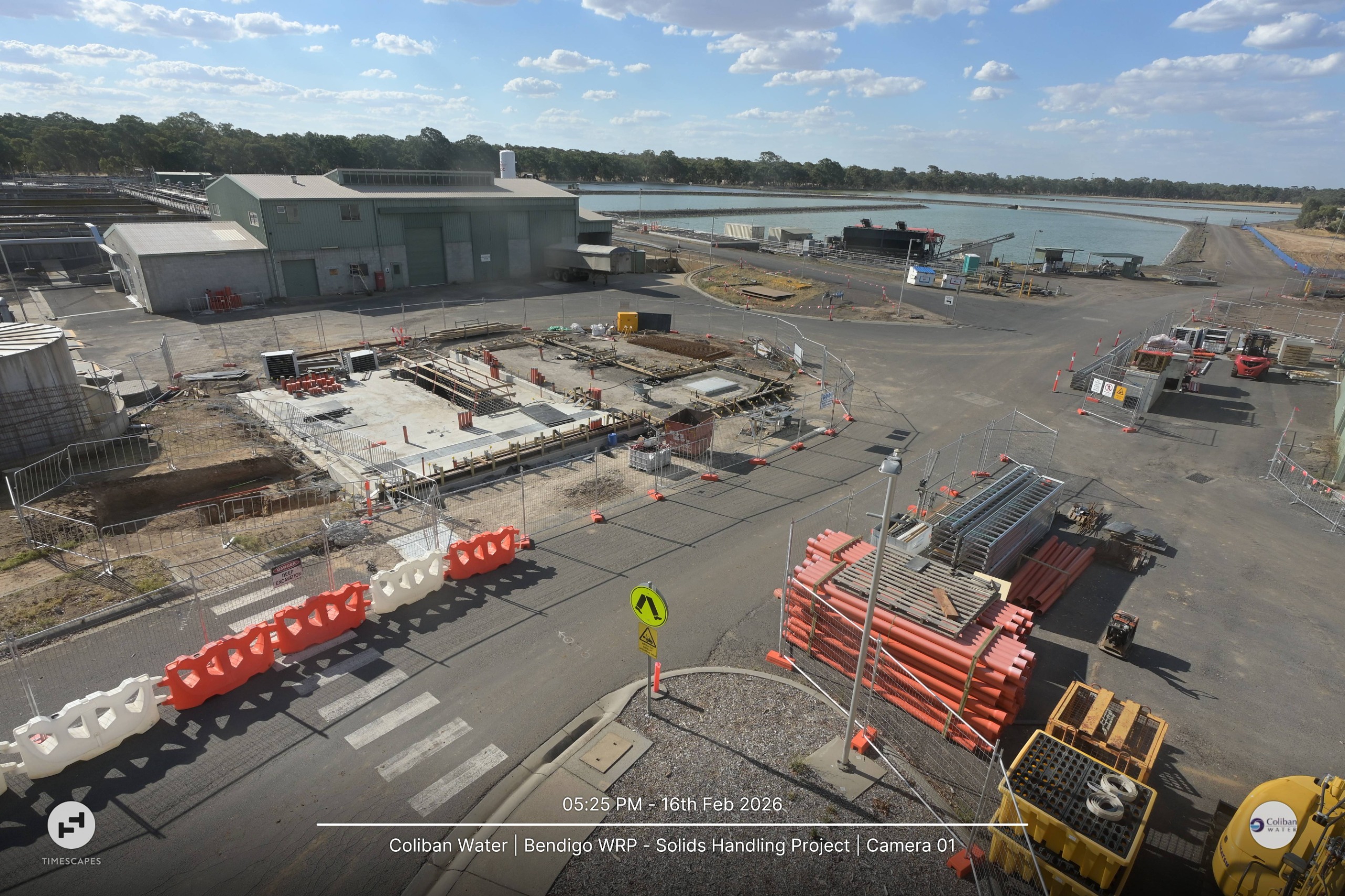 After - February 2026: Last year we demolished an old building to make room for a new electrical switch room as part of the upgrades of the Bendigo Water Reclamation Plant