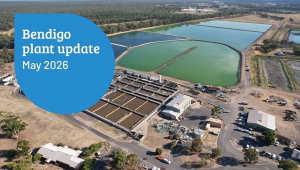 Aerial image of Bendigo Water Reclamation Plant