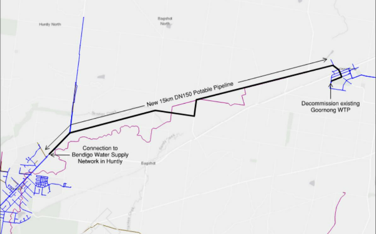Example map Goornong Pipeline